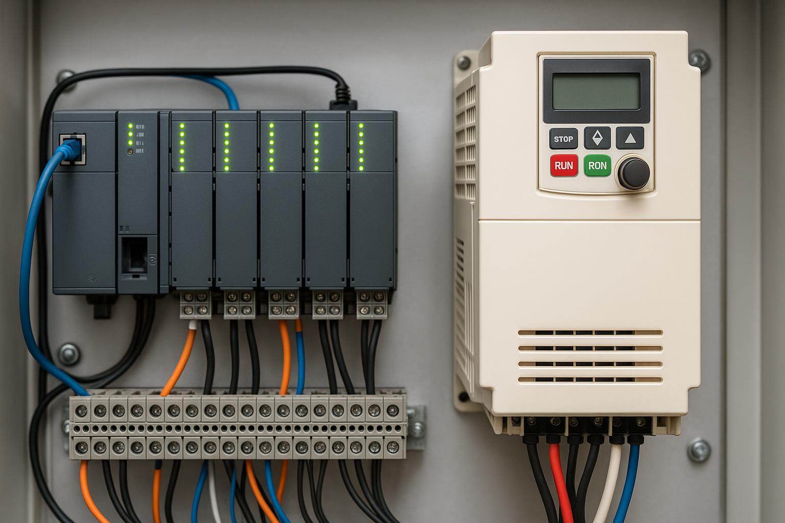 ווסתי מהירות ובקרי PLC לשיפור תהליכים תעשייתיים ומניעת תקלות